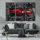 Ferrari Pit Stop Canvas Wall Art – Precision and Speed