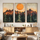 Sunset Mountain Landscape Canvas Wall Art Print - Nature