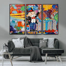 Pop Art Monopoly Man Canvas Wall Art Print - Bold and