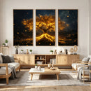 Golden Tree of Life Canvas Wall Art Print - Majestic Glowing by MyGreatCanvas | Canvas Wall Art Prints | Photo Prints & Wall Decor