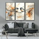 Abstract Watercolor Chickadee Bird Canvas Wall Art Print - by MyGreatCanvas | Canvas Wall Art Prints | Photo Prints & Wall Decor