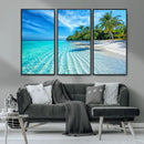 Tropical Beach Wall Art Canvas Print - Serene Ocean