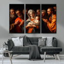 Religious Canvas Wall Art Print - Madonna and Child with