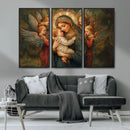 Mary Jesus Canvas Wall Art Print - Madonna and Child with