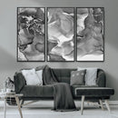 Black White Abstract Canvas Wall Art - Fluid Ink Artwork - by MyGreatCanvas | Canvas Wall Art Prints | Photo Prints & Wall Decor