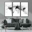 Abstract World Map Wall Art – Framed Geometric Line Canvas by MyGreatCanvas | Canvas Wall Art Prints | Photo Prints & Wall Decor
