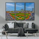 Wrigley Field Chicago Cubs Panoramic Canvas Print –
