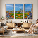 Wrigley Field Chicago Cubs Panoramic Canvas Print –