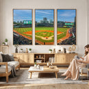 Wrigley Field Chicago Cubs Panoramic Canvas Print –