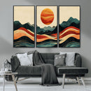 Mountain Triptych Wall Art Canvas Print – Western Nature