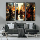 Jazz Wall Art Canvas Print – Colorful Musical Instrument