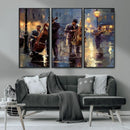 Afro Abstract Jazz Music Wall Art Canvas Print – Colorful