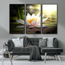 Lotus Flower Wall Art Canvas Print, Water Lily Large Wall