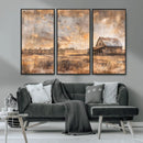 Rustic Farmhouse Wall Art Canvas Print | Barn and Field