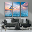 Ocean Sunset Canvas Wall Art Print – Tranquil Seascape