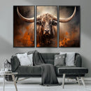 Highland Bull Canvas Abstract Canvas Wall Art Print – by MyGreatCanvas | Canvas Wall Art Prints | Photo Prints & Wall Decor