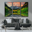 Maroon Bells Lake Wall Art Canvas Print – Framed Majestic