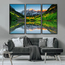 Maroon Bells Lake Wall Art Canvas Print – Framed Majestic