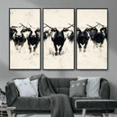 Texas Longhorn Wall Art – Framed Black White Cattle Canvas by MyGreatCanvas | Canvas Wall Art Prints | Photo Prints & Wall Decor