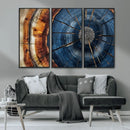Framed Abstract Tree Ring Wall Art Print Natural Rustic Wood by MyGreatCanvas | Canvas Wall Art Prints | Photo Prints & Wall Decor