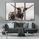 Texas Longhorn Wall Art – Framed Spotted Bull Canvas by MyGreatCanvas | Canvas Wall Art Prints | Photo Prints & Wall Decor