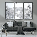 Snowy Ski Lift Wall Art – Framed Winter Mountain Canvas by MyGreatCanvas | Canvas Wall Art Prints | Photo Prints & Wall Decor