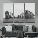 Coastal Wall Art – Framed Black White Ocean Canvas Artwork, by MyGreatCanvas | Canvas Wall Art Prints | Photo Prints & Wall Decor