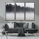 Surfer Fog Wall Art Canvas Print – Framed Foggy Beach Scene by MyGreatCanvas | Canvas Wall Art Prints | Photo Prints & Wall Decor