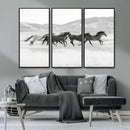 Wild Horses Running Wall Art Canvas Print, Framed Black by MyGreatCanvas | Canvas Wall Art Prints | Photo Prints & Wall Decor