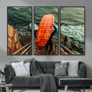 Surfer Stairway Wall Art – Framed Ocean Surf Canvas Artwork, by MyGreatCanvas | Canvas Wall Art Prints | Photo Prints & Wall Decor