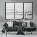 Surfer Silhouette Wall Art – Framed Calm Ocean Canvas by MyGreatCanvas | Canvas Wall Art Prints | Photo Prints & Wall Decor