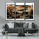 Modern Japanese Wall Art Canvas Print – Framed Abstract