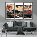 Modern Mount Fuji Wall Art Canvas Print – Framed Abstract