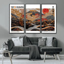 Mount Fuji Wall Art Canvas Print – Framed Abstract Mount
