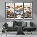 Modern Japanese Wall Art Canvas Print – Framed Abstract