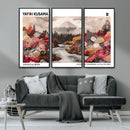 Modern Japanese Wall Art Canvas Print – Framed Abstract