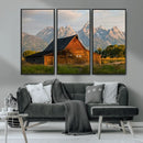 Rustic Barn Wall Art Canvas Print – Framed Grand Teton Park