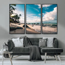 Tropical Beach Wall Art Canvas Print – Framed Ocean Waves by MyGreatCanvas | Canvas Wall Art Prints | Photo Prints & Wall Decor