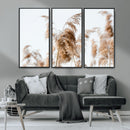 Pampas Grass Wall Art Canvas Print – Framed Neutral Tones by MyGreatCanvas | Canvas Wall Art Prints | Photo Prints & Wall Decor