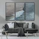 Ocean Waves Wall Art Canvas Print – Framed Coastal Serenity