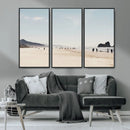 Minimalist Beach Wall Art Canvas Print – Framed Coastal