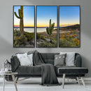 Saguaro Cactus Wall Art Canvas Print – Framed Desert Sunset by MyGreatCanvas | Canvas Wall Art Prints | Photo Prints & Wall Decor