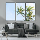 Palm Trees Wall Art Canvas Print – Framed Tropical Coastal