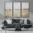Bison Herd Wall Art Canvas Print – Framed Western Bison