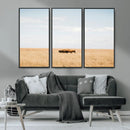 Bison Grassland Wall Art – Framed Minimal Nature Canvas by MyGreatCanvas | Canvas Wall Art Prints | Photo Prints & Wall Decor