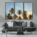 Palm Trees Wall Art Canvas Print – Framed Tropical Vibes