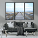 Beach Boardwalk Wall Art Canvas Print – Framed Coastal