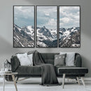 Snowy Peaks Wall Art Canvas Print – Alpine Wilderness