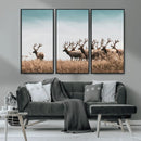 Elk Herd Wall Art Canvas Print – Framed Wildlife Photography