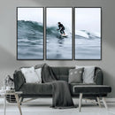 Surfer on Wave Wall Art Canvas Print – Framed Ocean by MyGreatCanvas | Canvas Wall Art Prints | Photo Prints & Wall Decor